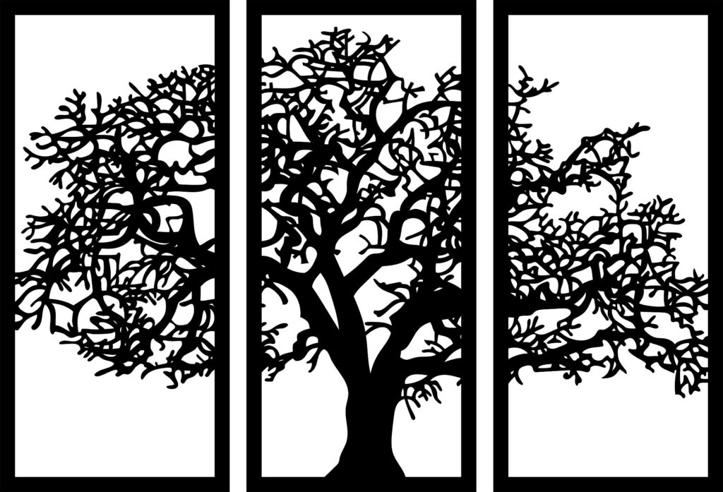 Tríptico Árbol de la Vida – 3 piezas, 60 × 40 cm